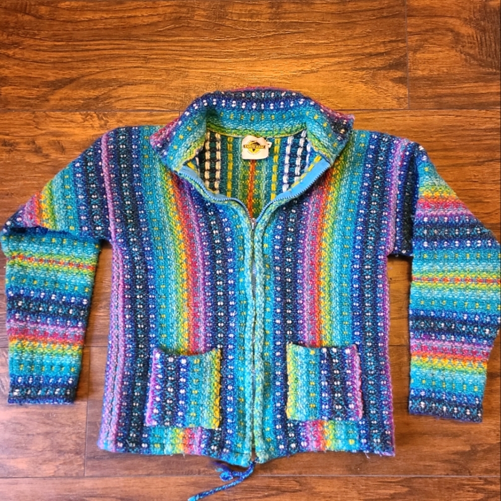 🌈 Rainbow Wool Earth Rags Jacket 🌈